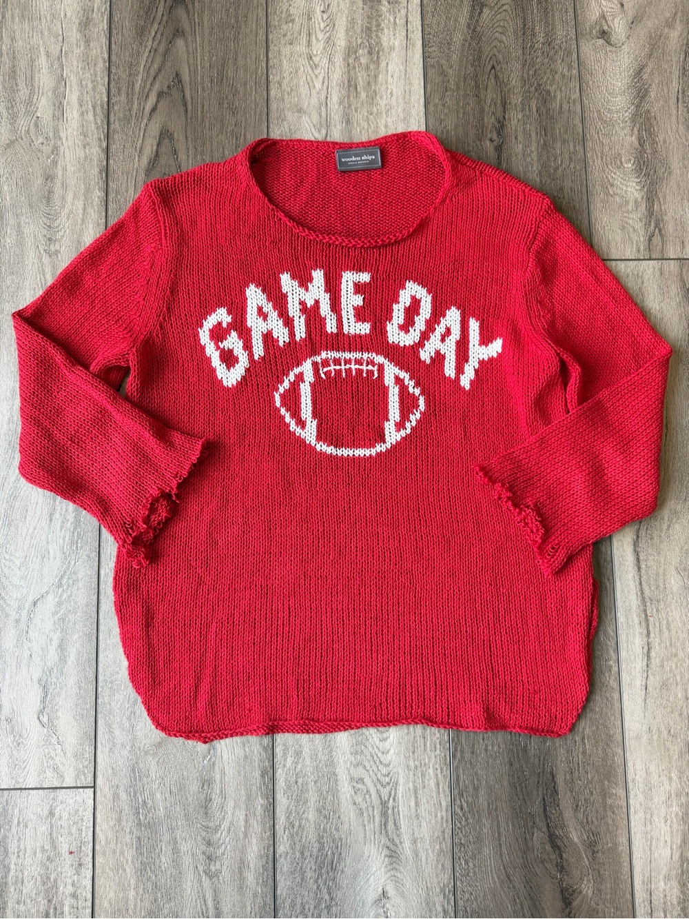 Wooden Ships- Game Day Red Sweater- Tailgate Ready! 🏈
